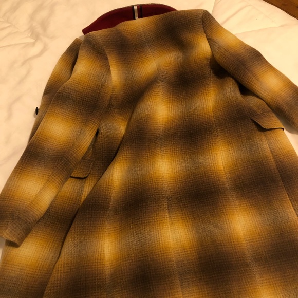 Women’s Tommy Hilfiger Check Wool Coat, Size S/2 - Picture 3 of 5